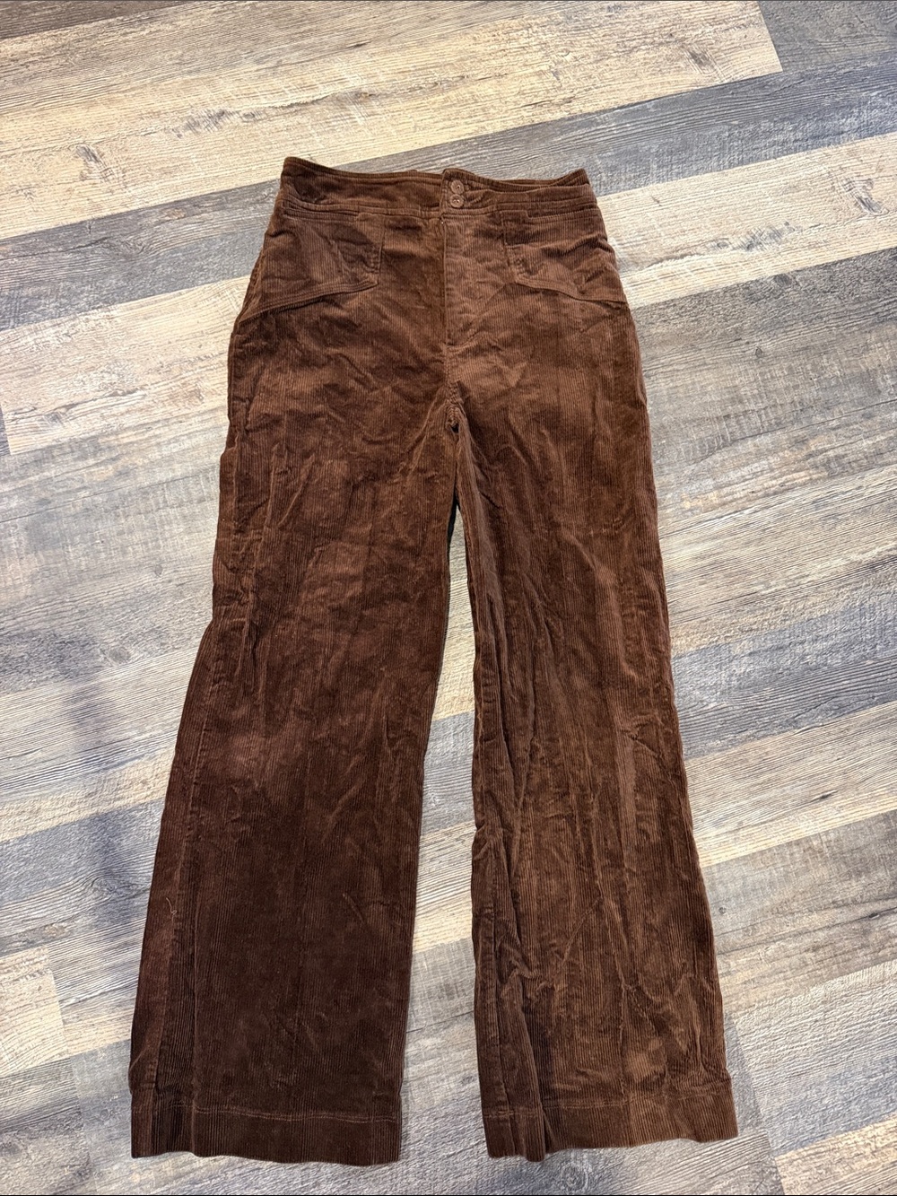 7 For All Mankind Wide-Leg Corduroy Pants - Chocolate Brown